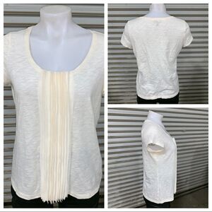 Talbots cream burnout too with ruffle in front